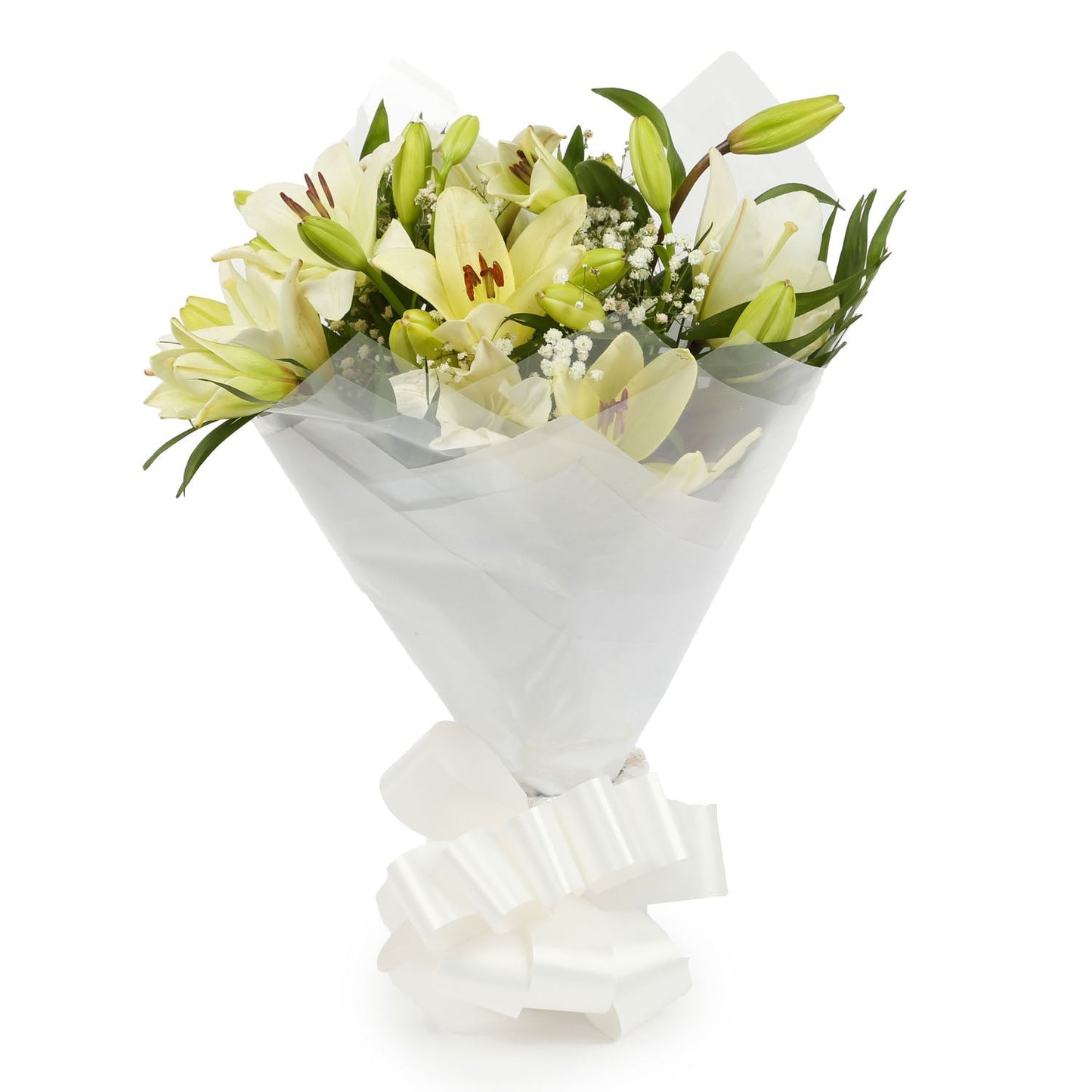 A Classic White Lilies Bouquet