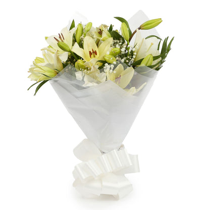 A Classic White Lilies Bouquet