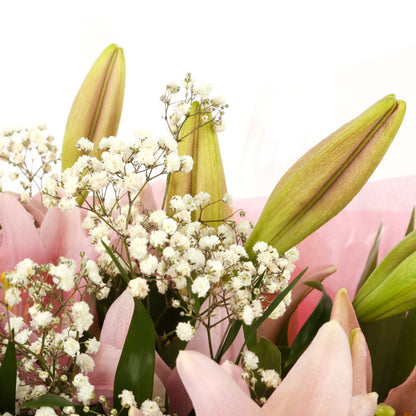 A Classic Pink Lilies Bouquet