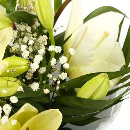 A Classic White Lilies Bouquet