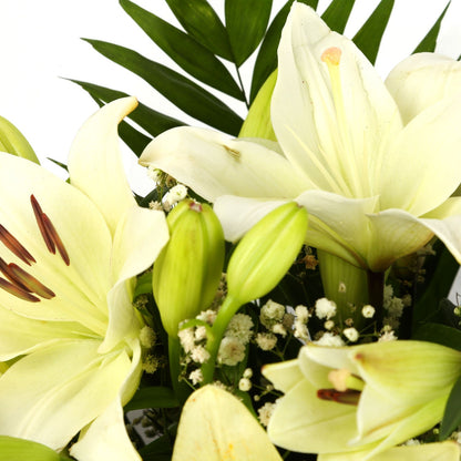 A Classic White Lilies Bouquet