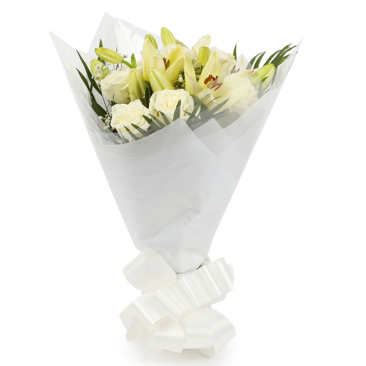 A Classic White Lilies Bouquet