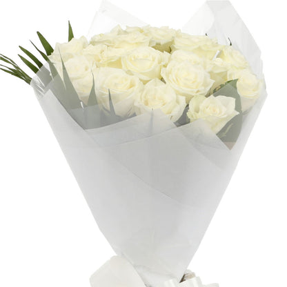 20 White Roses Bouquet
