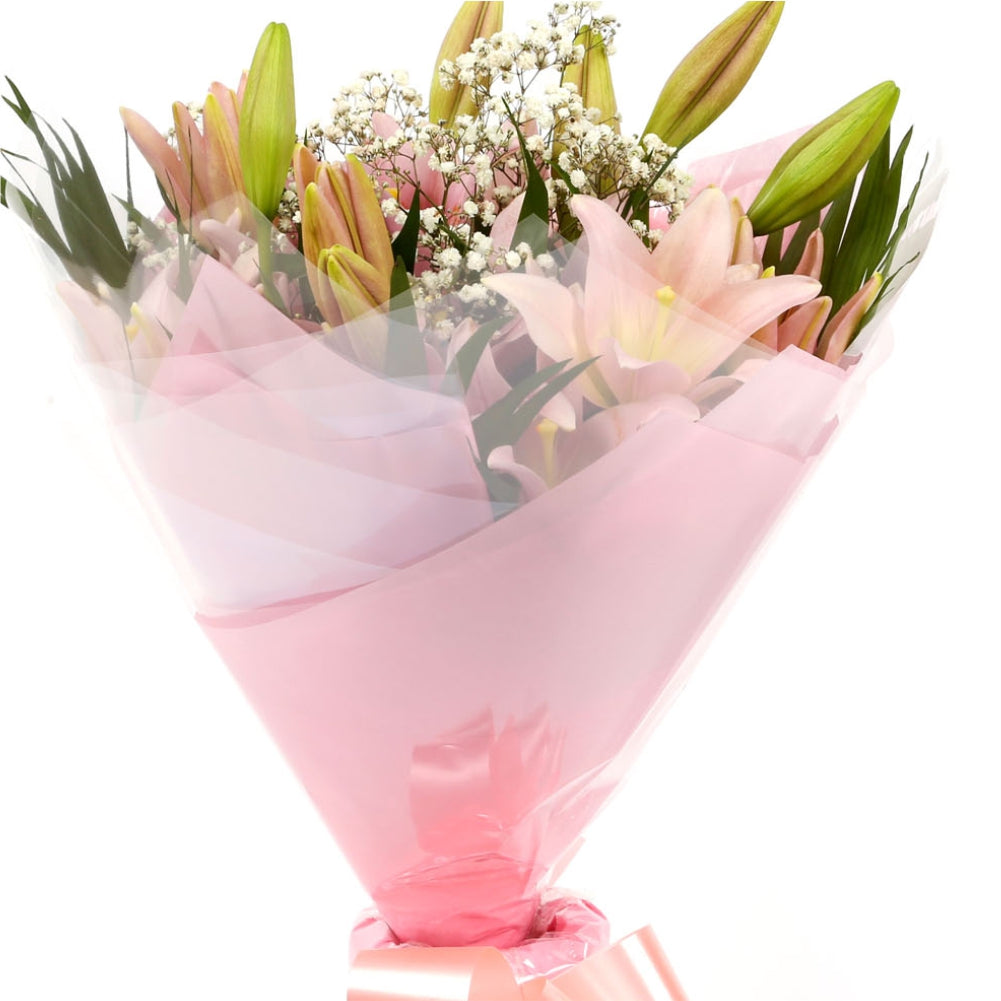 A Classic Pink Lilies Bouquet